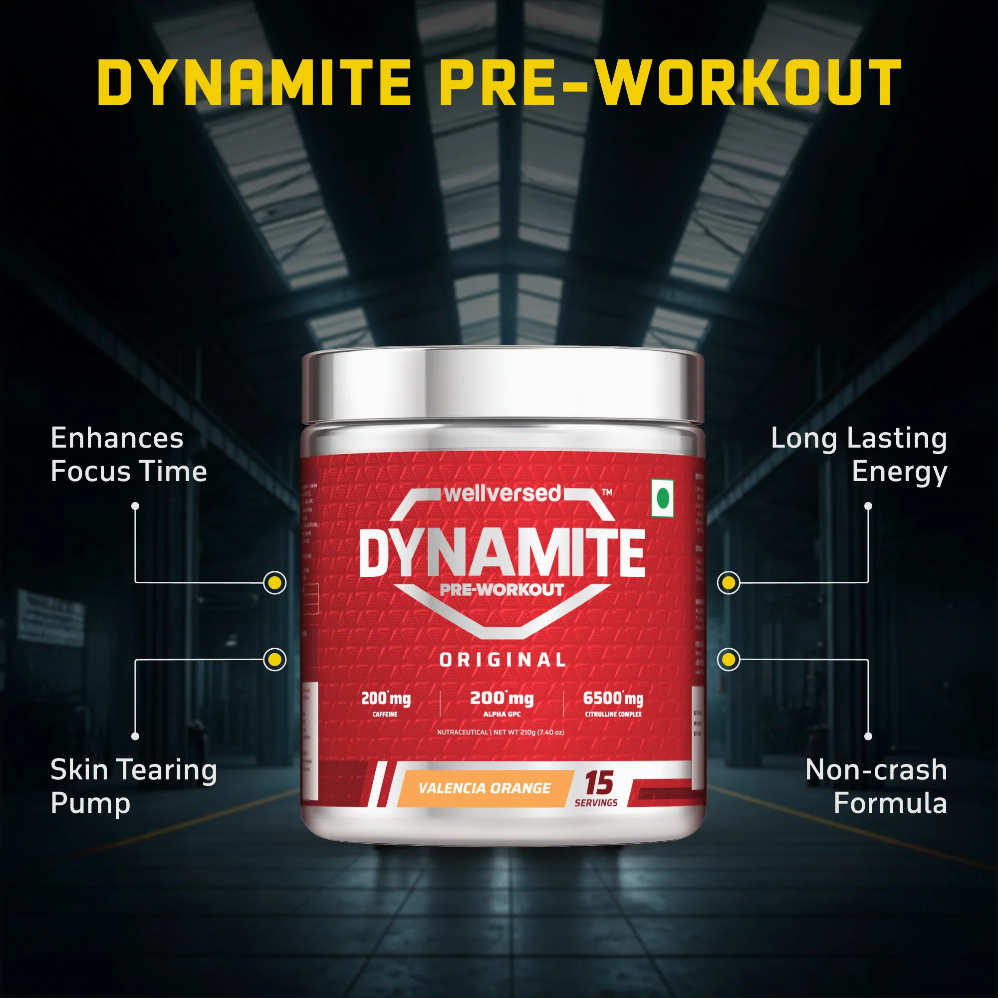 Dynamite Pre-workout (15 Servings, Valencia Orange) + YouWeFit Triple Strength Fish Oil (60 Capsules) - Image 5