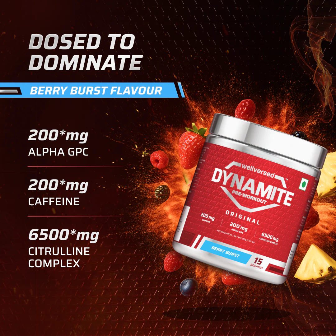 Dynamite Pre-Workout (210g, 15 Servings) | Berry Burst - Image 5