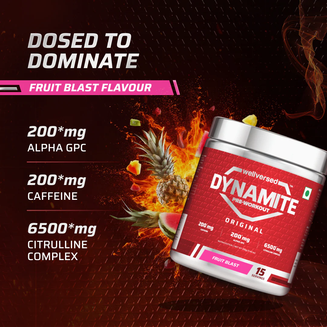 Dynamite Pre-Workout (210g, 15 Servings) | Fruit Blast - Image 6