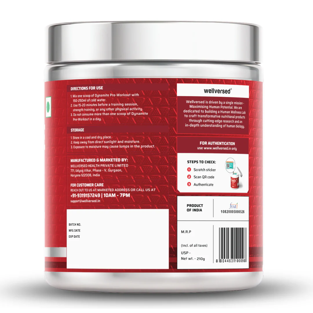 Dynamite Pre-Workout | Valencia Orange - (210g, 15 Servings) - Image 4