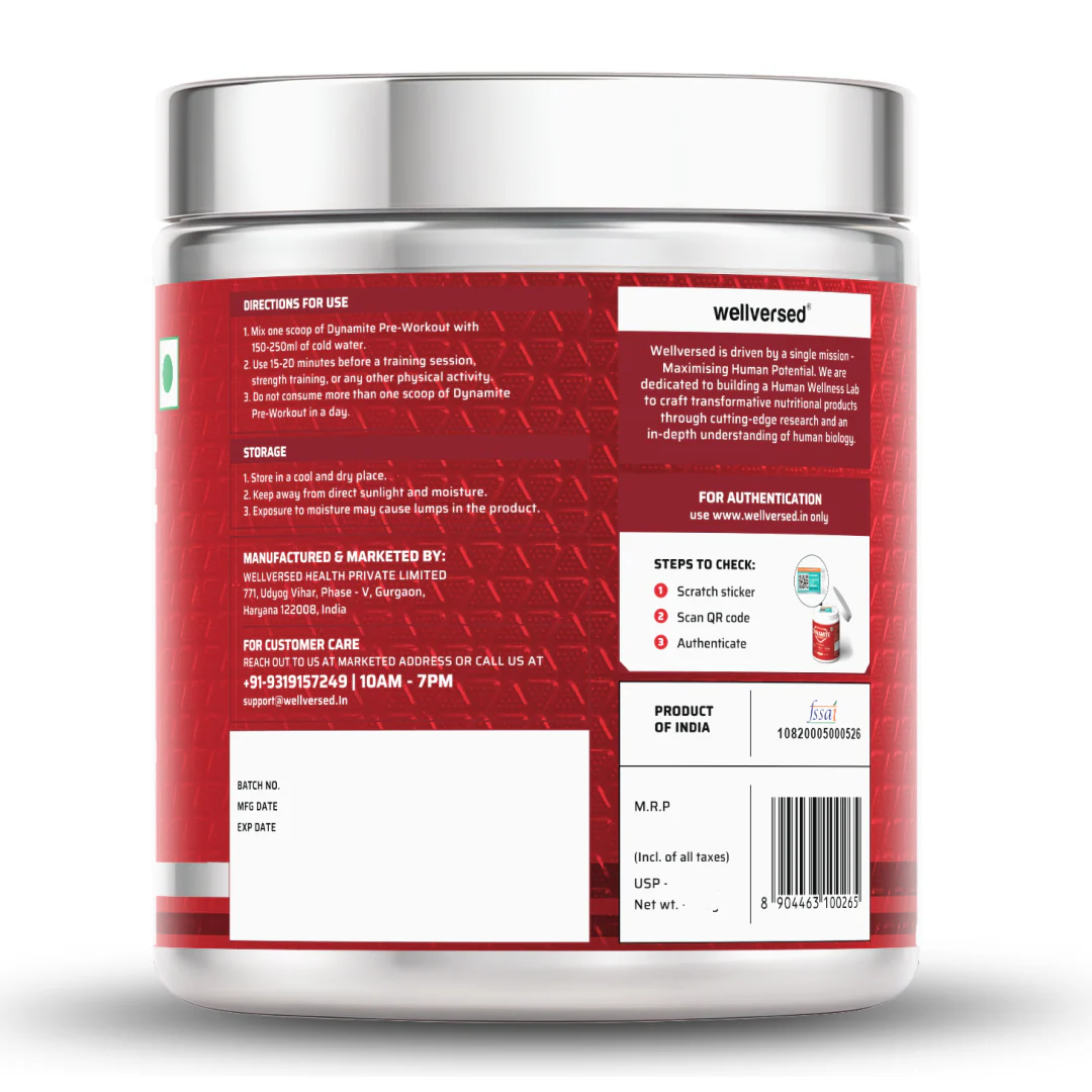 Dynamite Pre-Workout (210g, 15 Servings) | Watermelon Ice - Image 3