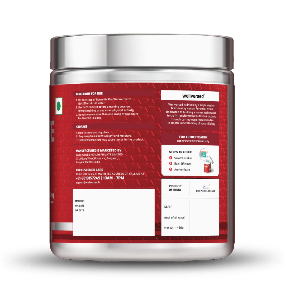 Dynamite Pre-Workout (420g, 30 Servings) | Berry Burst - Image 3