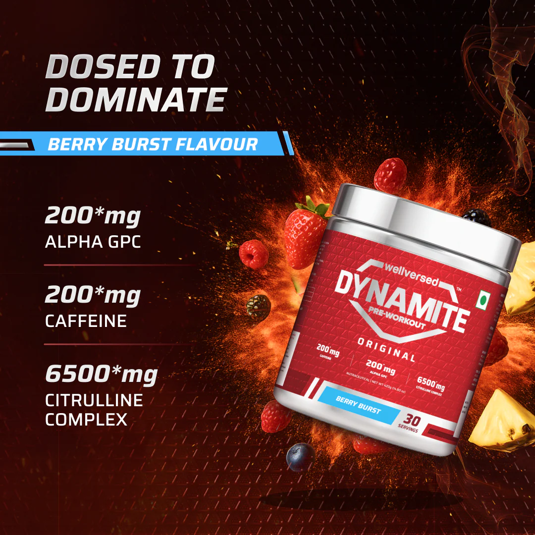 Dynamite Pre-Workout (420g, 30 Servings) | Berry Burst - Image 5