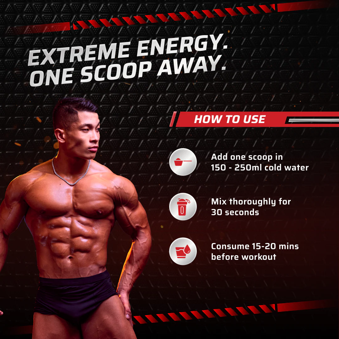 Dynamite Pre-Workout EXTREME (540g, 30 Servings) | Valencia Orange - Image 5