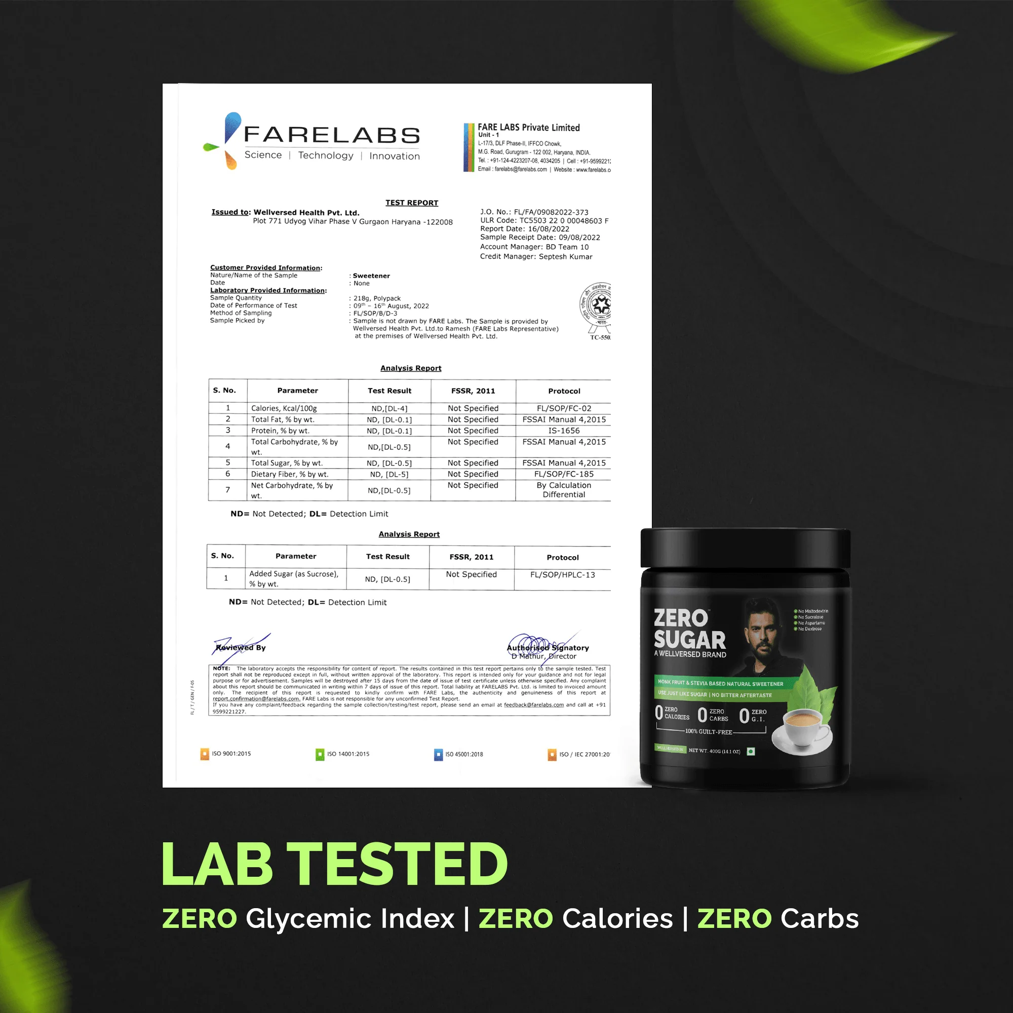 Zero Sugar - Stevia & Monkfruit Sweetener | Natural Sweetener - 400g * 2 - Image 3