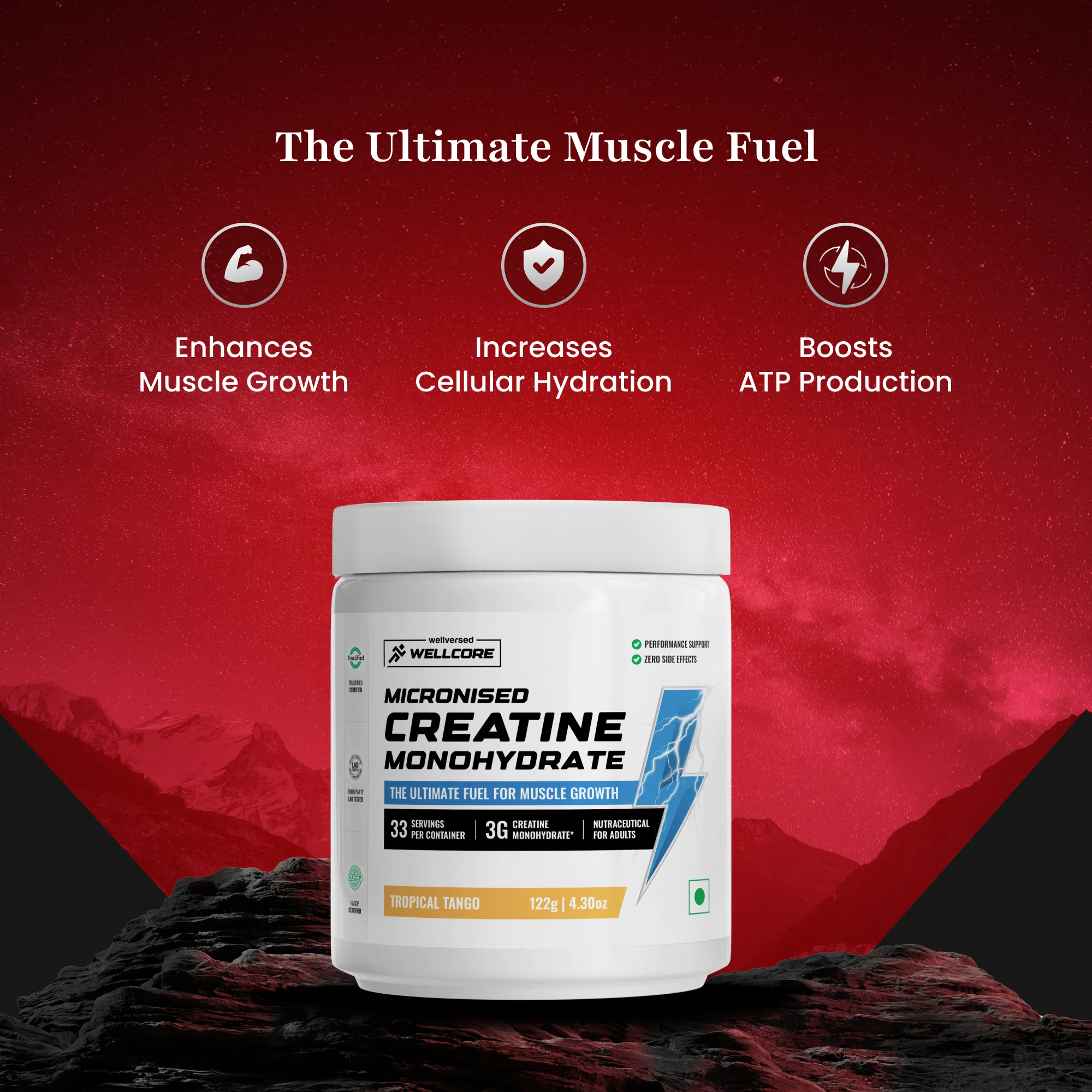 Wellcore Creatine (33 Servings, Tropical Tango) + Okami Shilajit Resin (20g) - Image 4