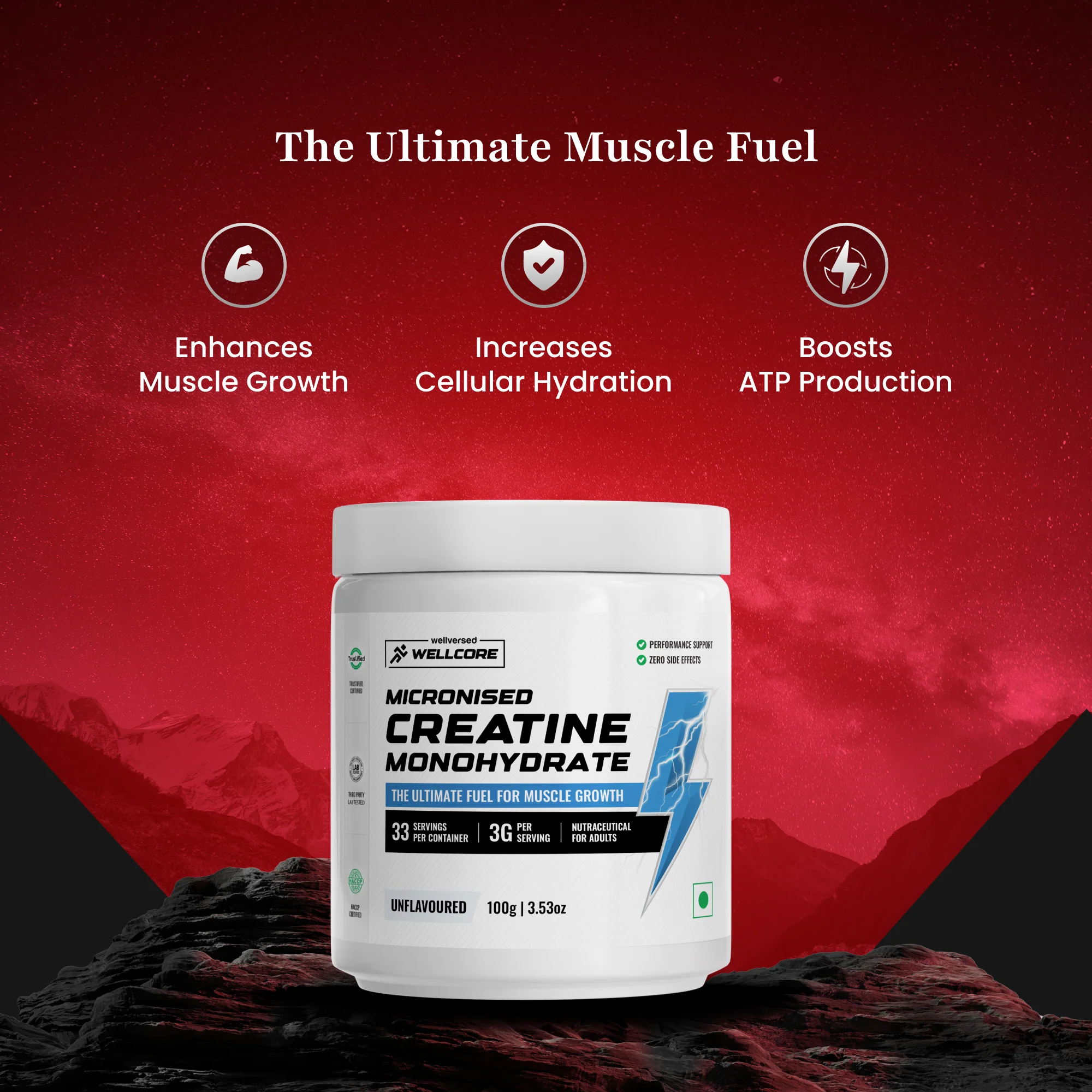 Wellcore Creatine (33 Servings, Unflavoured) + Okami Shilajit Resin (20g) - Image 5