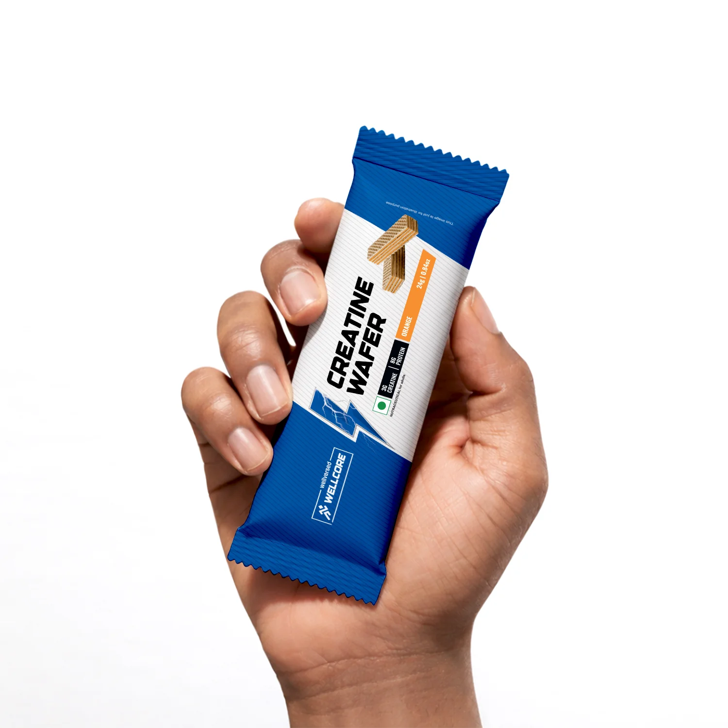 Wellcore - Creatine Wafer Bar | Orange Flavour (Pack of 10) - Image 3