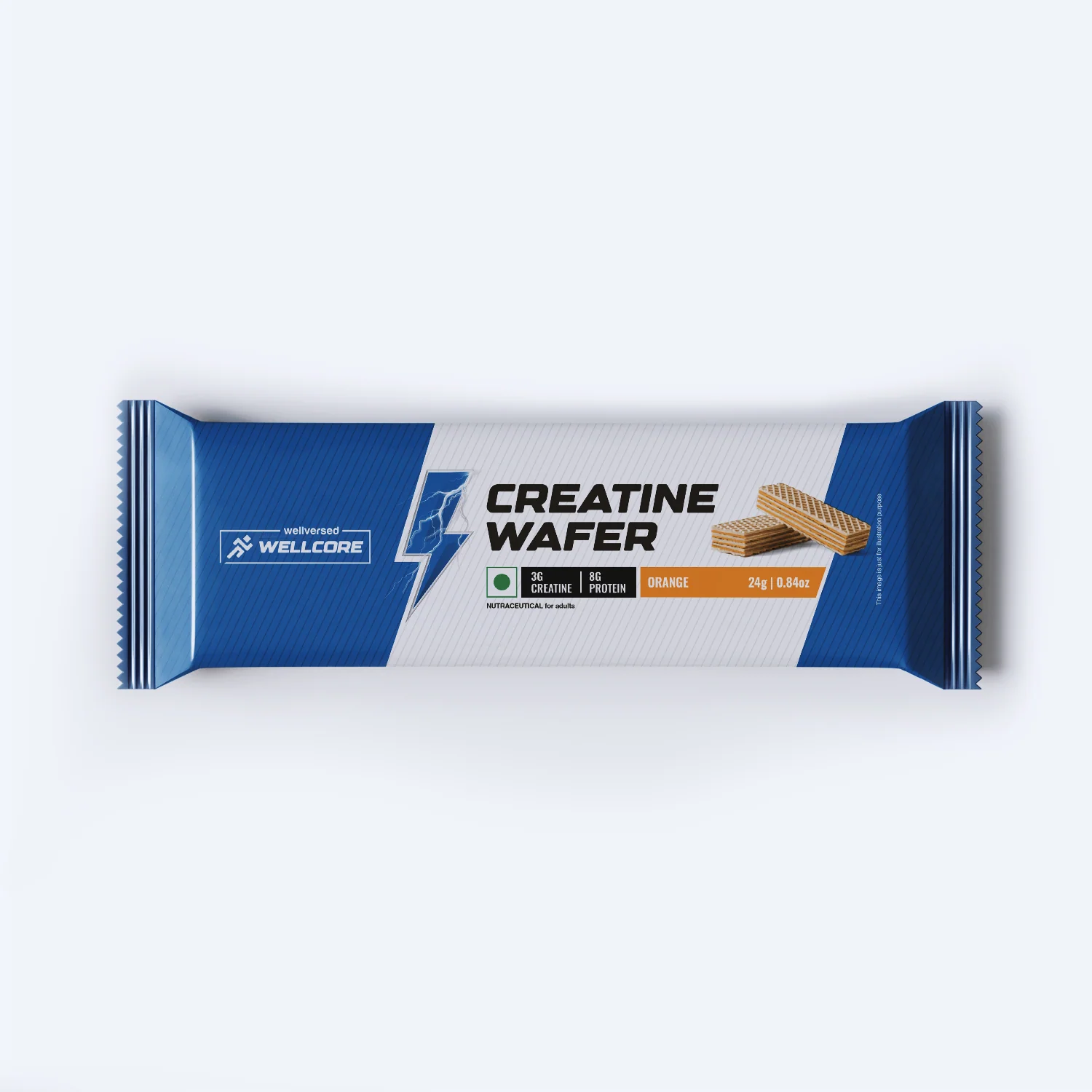 Wellcore - Creatine Wafer Bar | Orange Flavour (Pack of 10) - Image 4