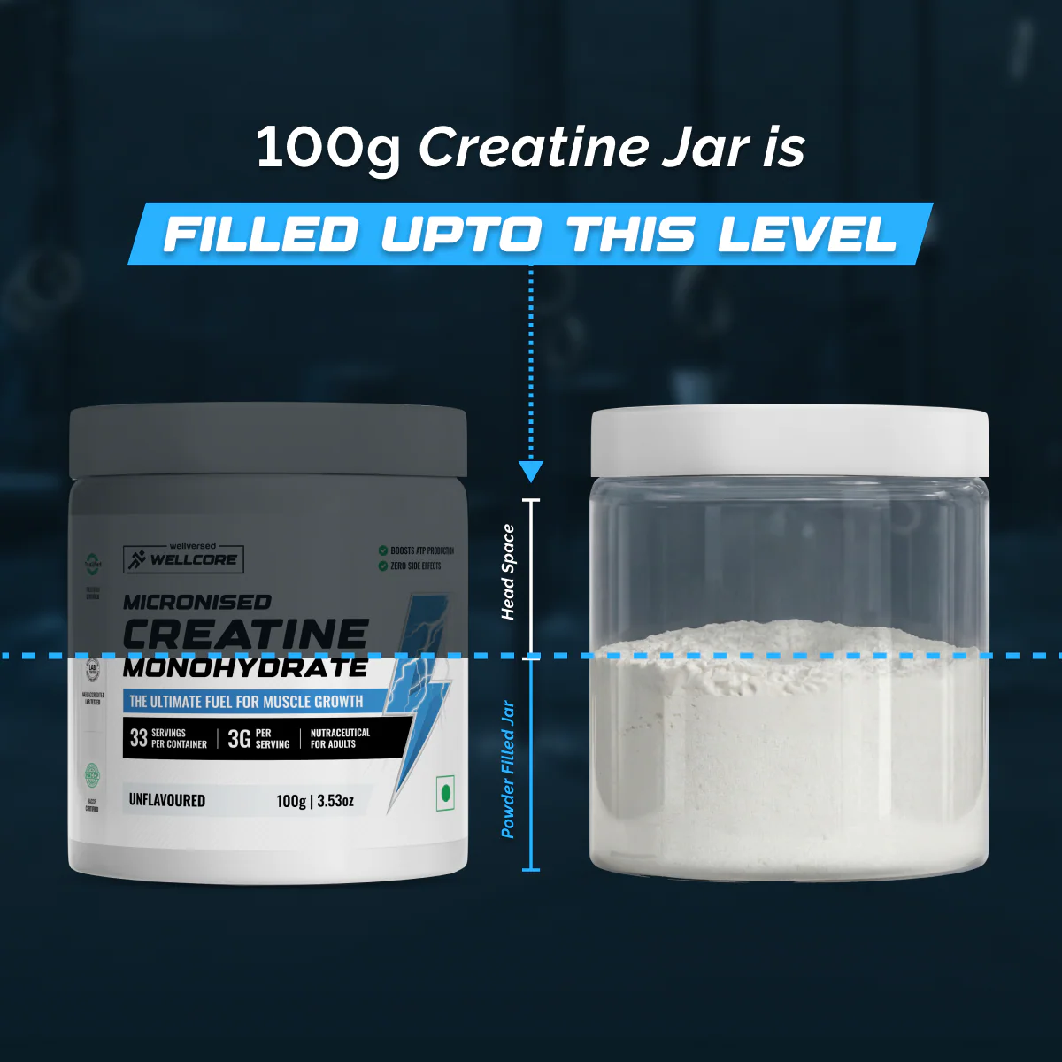 Wellcore - Micronised Creatine Monohydrate (100g, 33 Servings) - Image 8
