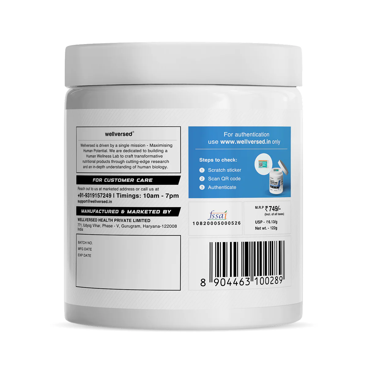 Wellcore - Pure Micronised Creatine Monohydrate | Watermelon Wave (122g, 33 servings) - Image 3